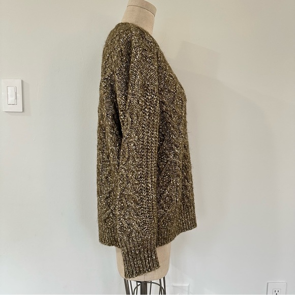 Sezane James Jumper Olive Chiné - Size S - Picture 9 of 16
